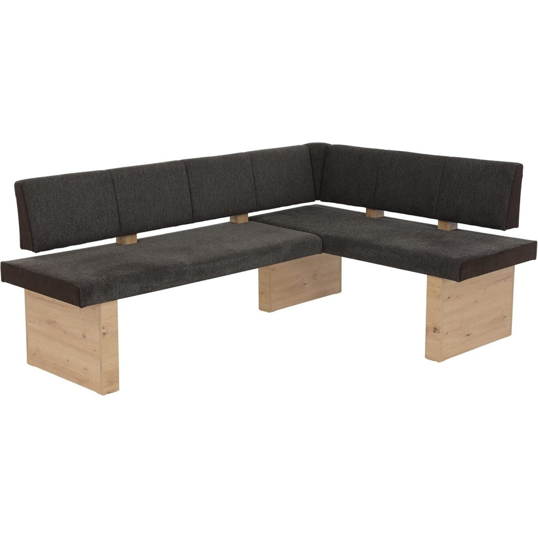 Linn Eckbank Braun 200 x 140 x 83 cm Mikrofaser