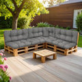Palettenkissen Grau dunkelgrau 120x40cm Kissen fuer Europaletten Fuellung