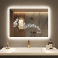 Bluetooth Badezimmerspiegel-mit-Beleuchtung 80x60cm Dimmbar 3 Lichtfarben