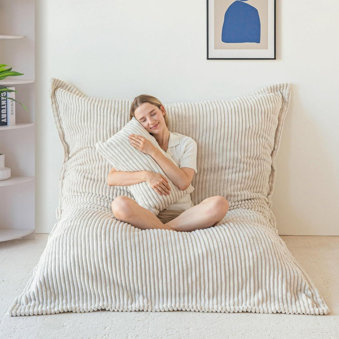 Sitzsack Riesen Bean Bag Cordstoff Abnehmbar