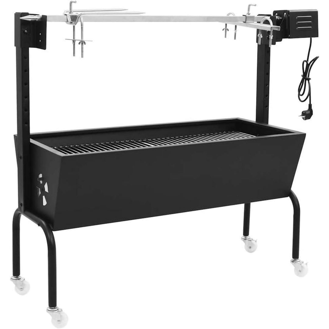 BBQ Rotisserie Elektrisch Spanferkelgrill Lammgrill Grill Grillwagen Barbecue Smoker Grillspiess Drehspiess Drehspiess Rot edelstahl