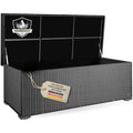 Auflagenbox wasserdicht Silber polyrattan Gartenbox Aufbewahrungsbox Garten