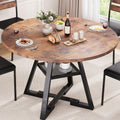 Esstisch Runder fuer 24 Personen Schwarz holz 107x107x76cm Esszimmertisch mit Ablage platzsparender Kuechentisch aus im Industrial Design