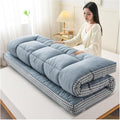 Extra dicke japanische Futon-Matratze Blau 180 x 200 cm faltbares Bodenbett fuer Camping Matte