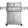 Gasgrill 4-Brenner Rot edelstahl 2 kW Gesamtleistung Infrarot-Keramikbrenner Seitenkochfeld