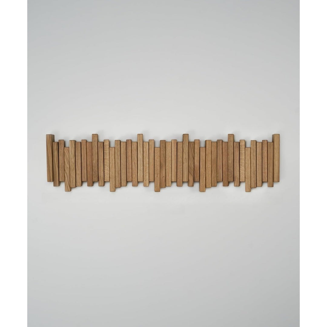 Wandgarderobe (Klarlack 83cm 10 Haken