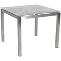 Bistrotisch Sydney Glaskeramikplatte ca./Grau silber 90 x 74 x 90 cm