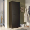 Schrank 70 180 Schwarz Mehrzweckschrank Staubsaugerschrank